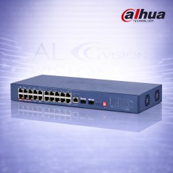 Суич 18-портов суич с 2 uplink порта, 135W мощност, VLAN и AI watchdog Dahua CS4218-16ET-135