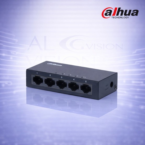 5-портов Gigabit суич с 10Gbps капацитет, plug & play и компактeн дизайн Dahua PFS3005-5GT-V2