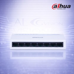 8-портов суич с 10/100 Mbps портове, 1.6Gbps капацитет, plug & play и компактен дизайн Dahua PFS3008-8ET-L-V2