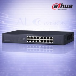 16-портов Gigabit суич без PoE, plug & play, метален корпус Dahua PFS3016-16GT