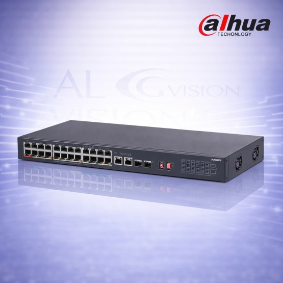 18-портов суич с 2 uplink порта, 135W мощност, VLAN и AI watchdog Dahua S3218-16ET-135