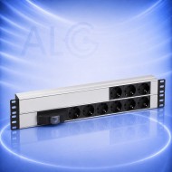 FORMRACK F082PR9SA – 19" 1U Разклонител с 9 Шуко Контакта, Ключ и Автоматичен Предпазител