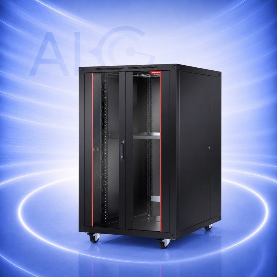 FORM CSM-42U60120FPD – 19" Подов Rack Шкаф 42U 600x1200 mm с Перфорирана Предна Врата и Закалено Стъкло