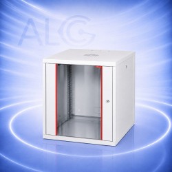 FORM-GLD-12U560 / ALFA-12U560 19" Стенен Rack Шкаф 12U 560mm със Закалена Стъклена Врата и Товароносимост 100kg
