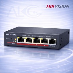 5 портов Hikvision PoE суич DS-3E0105P-E/M(C) с 4 PoE порта 