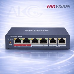 6 портов Hikvision PoE суич DS-3E1106HP-EI с 4 PoE порта, Hi-PoE и Smart функции