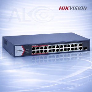 26 портов Hikvision PoE суич DS-3E1526P-EIV2 с 24 PoE порта, Gigabit и Smart управление