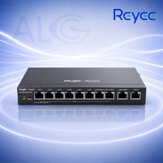 Ruijie Reyee RG-EG210G-P-V3 – 10-Портов Gigabit PoE VPN Рутер с 110W PoE Бюджет и Cloud Управление