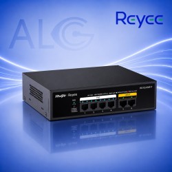 Ruijie Reyee RG-ES106F-P – 6-Портов PoE Суич с 4 PoE+ Порта и 54W PoE Бюджет