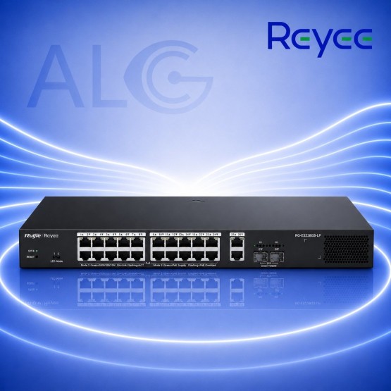 Ruijie Reyee RG-ES228GS-LP – 28-Портов Smart Cloud Managed Gigabit PoE Суич с 24 PoE+ Порта и 2 SFP Uplink Порта