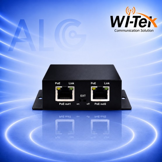 WI-TEK WI-PE31E – PoE Extender с 2 PoE Изхода, 250m Extend Режим и IEEE 802.3af/at Поддръжка