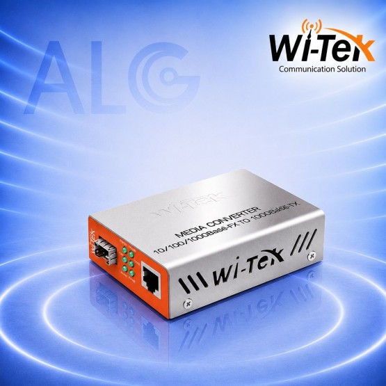 WI-TEK WI-MC111GP – Gigabit PoE SFP Медиаконвертор с PoE+ Изход до 30W
