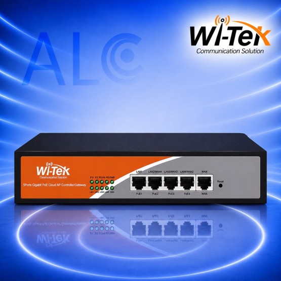 WI-TEK WI-AC105P – Gigabit PoE VPN Gateway и AP Контролер с Cloud Управление