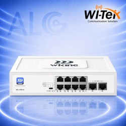 WI-TEK WK-PS210 – 10-Port Fast Ethernet PoE Switch с 8 PoE Порта, VLAN, Extend 250m и PD Alive