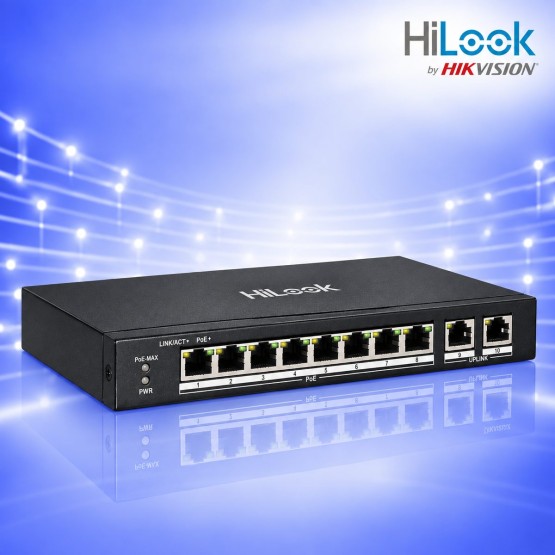 10 Портов PoE Суич, 8 Порта PoE и 2 Порта Gigabit Uplink 