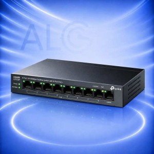 9 портов TP-Link PoE+ суич LS109P с 8 PoE порта и 63W бюджет