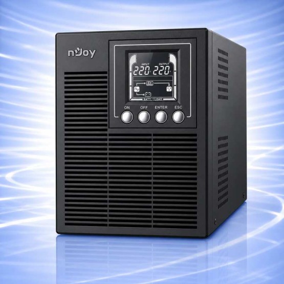 NJOY Echo Pro 1000 UPS 1000VA 800W On-Line с чиста синусоида, LCD и 3 Schuko