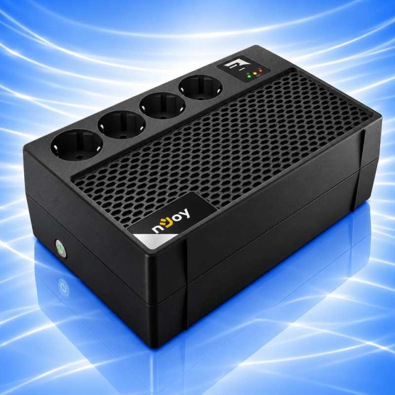 UPS nJoy Renton 650 PLUS – 650VA/360W Line-Interactive с AVR, USB Type-C/A, 4×Schuko