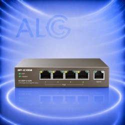 IP-COM F1106P-4-63W Fast Ethernet PoE Суич 4 PoE Порта 63W, 2 Uplink