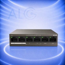 Tenda TEF1106P-4-63W PoE Суич 4 PoE Порта, 2 Uplink, 63W