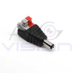 DC Мъжка букса за захранване, клема с бутони 