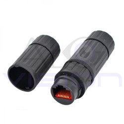 Преходен конектор с двоен RJ45 влаго-устойчив CON-431