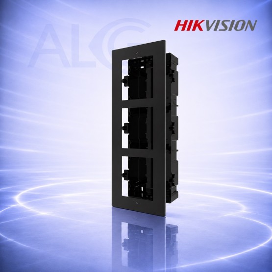 Черна тройна вградена монтажна кутия за модулни IP видео домофони HIKVISION DS-KD-ACF3/Black