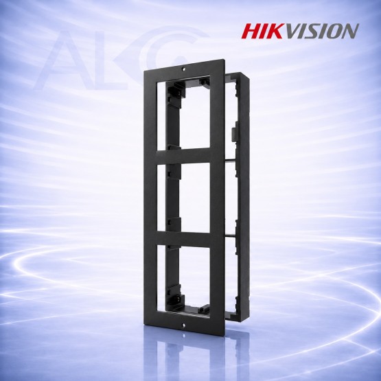 Черна тройна повърхностна монтажна кутия за модулни IP видео домофони HIKVISION DS-KD-ACW3/Black