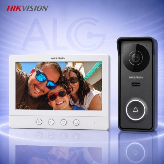 4-Wire HD видеодомофонен комплект с 7" LCD монитор и HD камера HIKVISION DS-KIS213(B)