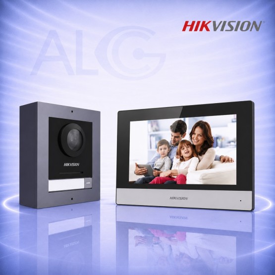 IP видеодомофонен комплект с 7" Wi-Fi монитор и 2MP камера HIKVISION DS-KIS602(B)