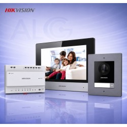 2-Wire IP видеодомофонен комплект с 7" Wi-Fi монитор и 2MP Fish-Eye камера HIKVISION DS-KIS702Y