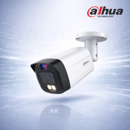 5MP HDCVI Булет Камера с Active Deterrence, Dual Light 40m и Микрофон + Сирена Dahua HAC-ME1509TH-PV-0360B-S2