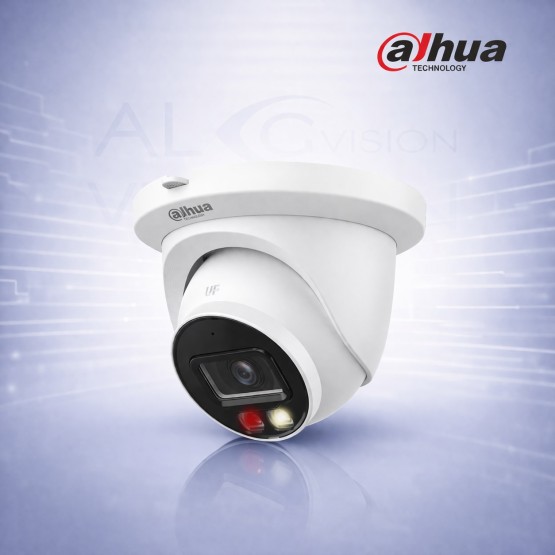 4MP куполна IP камера с 2.8mm обектив, WizSense AI детекция, Smart Dual Light (IR + LED) цветно нощно виждане 30м и микрофон Dahua IPC-HDW2449TM-S-IL-0280B