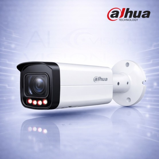 4MP Bullet IP камера с моторизиран zoom 2.7-13.5mm, Smart Dual Light Full Color, AI детекция и нощно виждане 60м Dahua IPC-HFW2449T-ZAS-IL-27135