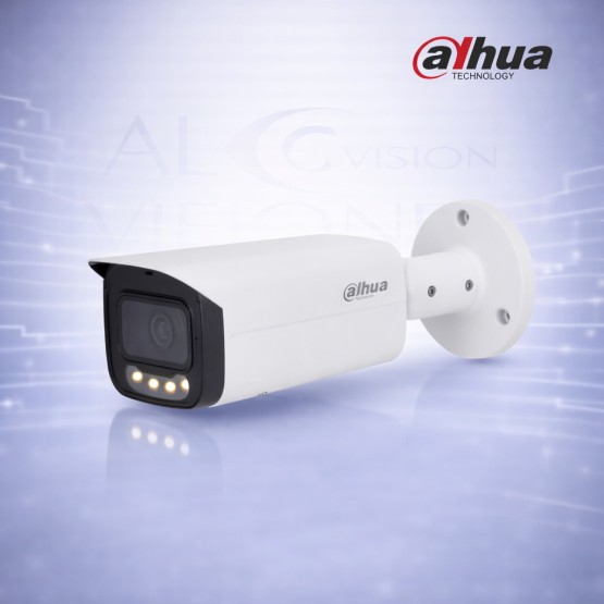 4MP Bullet IP камера с 3.6mm обектив, WizMind AI разпознаване, Full Color нощно виждане 60м и микрофон Dahua IPC-HFW5449T-ASE-LED-0360B