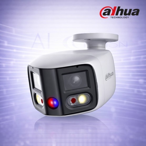 8MP панорамна 180° IP камера с Active Deterrence, Smart Dual Light и AI детекция Dahua IPC-PFW3849S-A180-E2-AS-PV-0280B