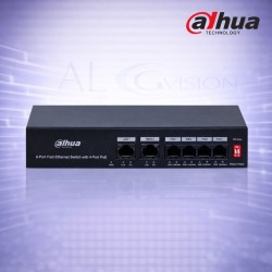 6-портов суич с 4 PoE порта, 2 Fast Ethernet uplink, 36W мощност, VLAN и PoE watchdog Dahua PFS3006-4ET-36
