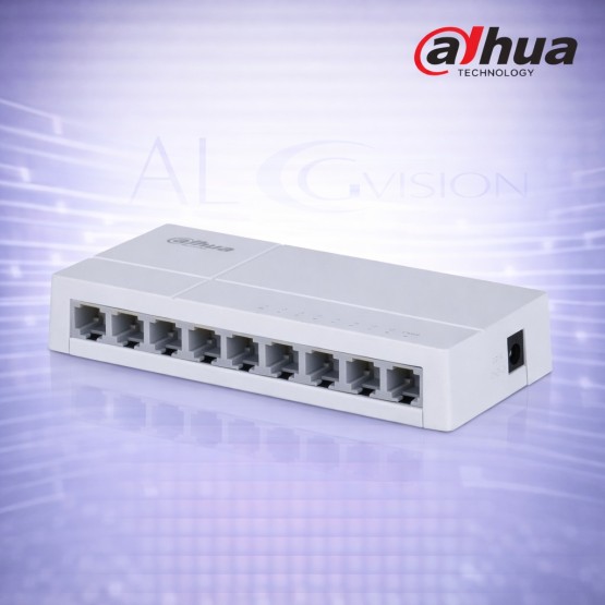 8-портов суич без PoE, 10/100 Mbps, plug & play, компактен дизайн Dahua SF1008L-EUR