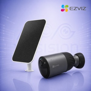 4K WiFi IP камера със соларен панел и батерия, AI детекция на хора, сирена и Color Night Vision EZVIZ CS-BC1c/SP