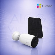2K WiFi IP камера със соларен панел и батерия, AI детекция на хора и нощно виждане 15m EZVIZ CS-CB3/SP