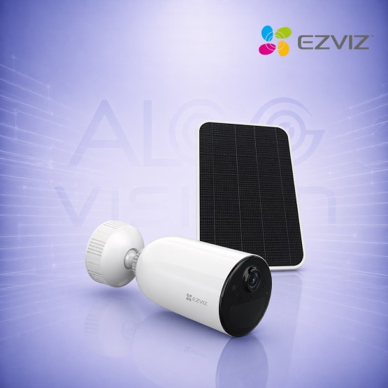 2K WiFi IP камера със соларен панел и батерия, AI детекция на хора и нощно виждане 15m EZVIZ CS-CB3/SP
