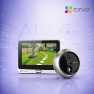 2K видео шпионка с дисплей, WiFi, AI детекция на хора и 166° ъгъл на виждане EZVIZ CS-DP2 2K