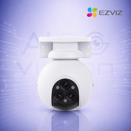 Triple 4MP+4MP+4MP PTZ WiFi IP камера с AI детекция на хора и автомобили, сирена, Auto Tracking и Color Night Vision EZVIZ CS-H80f