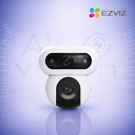 Dual 3MP+3MP PTZ WiFi IP камера с AI детекция на хора и автомобили, сирена, Auto Tracking и Color Night Vision EZVIZ CS-H90