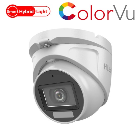 TURBO-HD Куполна камера 5Mp, 2.8мм, Smart-Hybrid Light-30м. AudioCoax