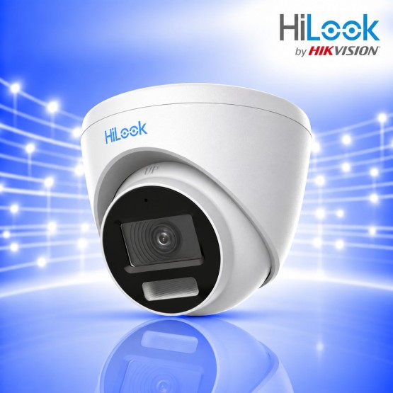 TURBO-HD Куполна Камера 2Mp, 2.8мм, ColorVu Smart-Hybrid Light-40м. AudioCoax