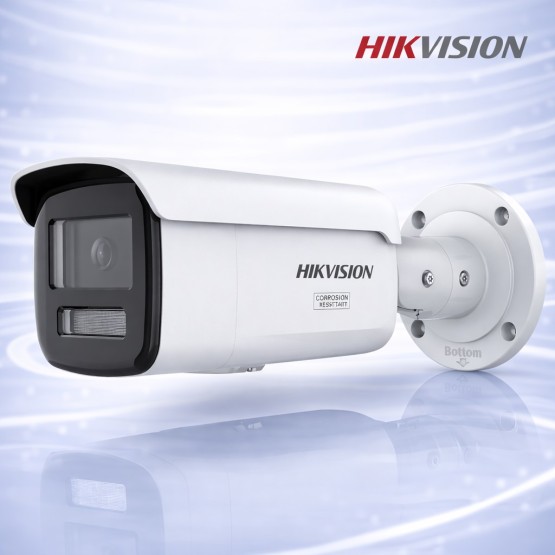 4MP IP PoE Камера с Микрофон и Smart Hybrid Light 60m Hikvision DS-2CD2T47G3-LIY