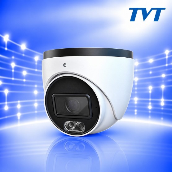IP PoE Куполна Камера 4Mp 2.8mm Dual Light 40м. с Микрофон и SD Карта TVT