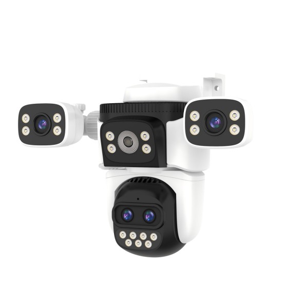 WiFi Безжична Управляема IP Камера 3Mp, 4 Обектива, Dual Light, 10X Zoom