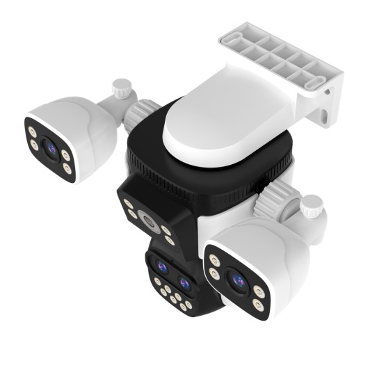 WiFi Безжична Управляема IP Камера 3Mp, 4 Обектива, Dual Light, 10X Zoom